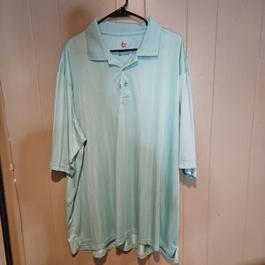 Kilburn & Finch Men’s 4X Performance Polo | Mint Aqua Blue Short Sleeve Comfort